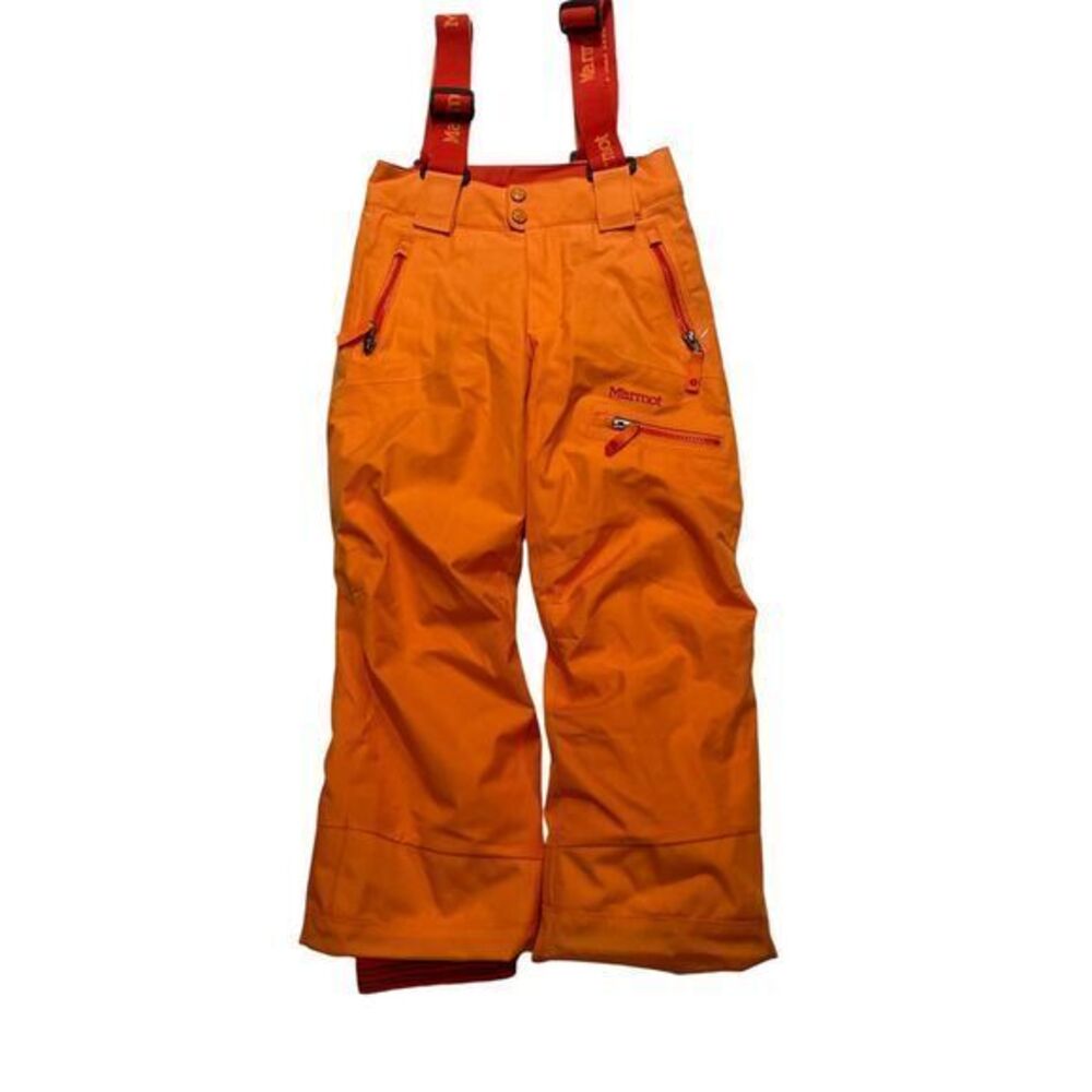Marmot Girls' Starstruck Orange Snow Pants with Suspenders Size S